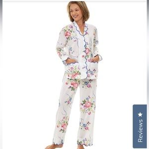 Heidi Carey Lila Rose floral pajamas with scallop trim. Brand new, with tags!